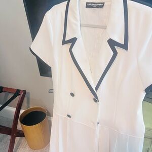 Karl Lagerfeld White Garment with Subtle Pattern